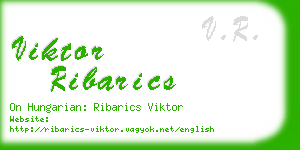 viktor ribarics business card